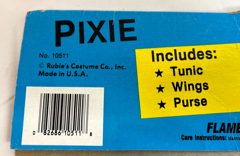 Disfraz PIXIE Infantil, Hada, Campanilla, Alas y Monedero, EE. UU., Nuevo Caja Abierta Mediano Foto 3 de 4