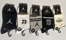 JORDAN  Ankle Socks 5 Pairs Colorway Sz Large NWT For Men!!!
