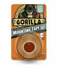 Gorilla Glue Heavy Duty Mounting Tape Double Sided Weatherproof Crystal Clear JS