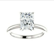 2.00 Carat Radiant Cut Moissanite Forever Classic Ring Charles&Colvard