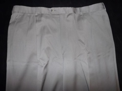 Zanella Made in Italy W38 L31 Brown All Wool Pleated Dress Pants - Picture 2 of 6