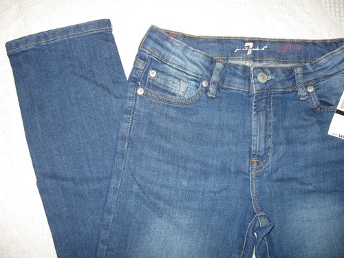 NEW 7 FOR ALL MANKIND SLIMMY JEANS BOYS SZ 12 X 27" MED WASH STRAIGHT LEG NWT$49 - Picture 4 of 6