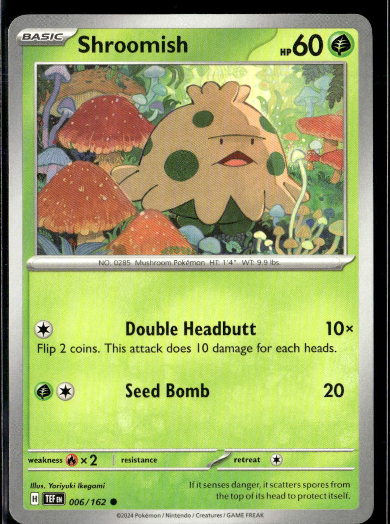 Pokemon Shroomish 006/162 Temporal Forces Non Holo Common 5 Card Lot