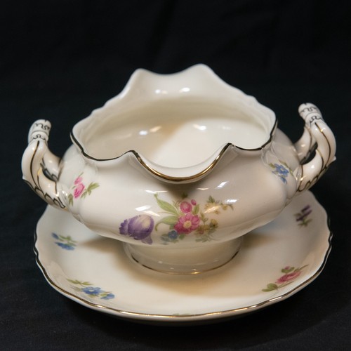 Krautheim NORINA China Gravy Boat Sauce Dish w attached Underplate (SCJ) - Picture 6 of 8