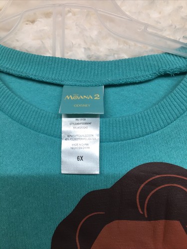 MOANA 2 Long Sleeve 2pc Sleep Set Size 6X Girls NWT - Picture 4 of 16