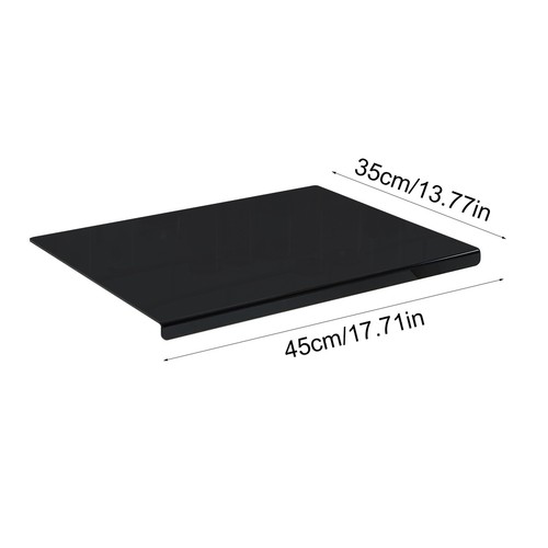 Black Acrylic Kitchen Cutting Board Non Slip Chopping Board Countertop Friendly - Picture 4 of 9
