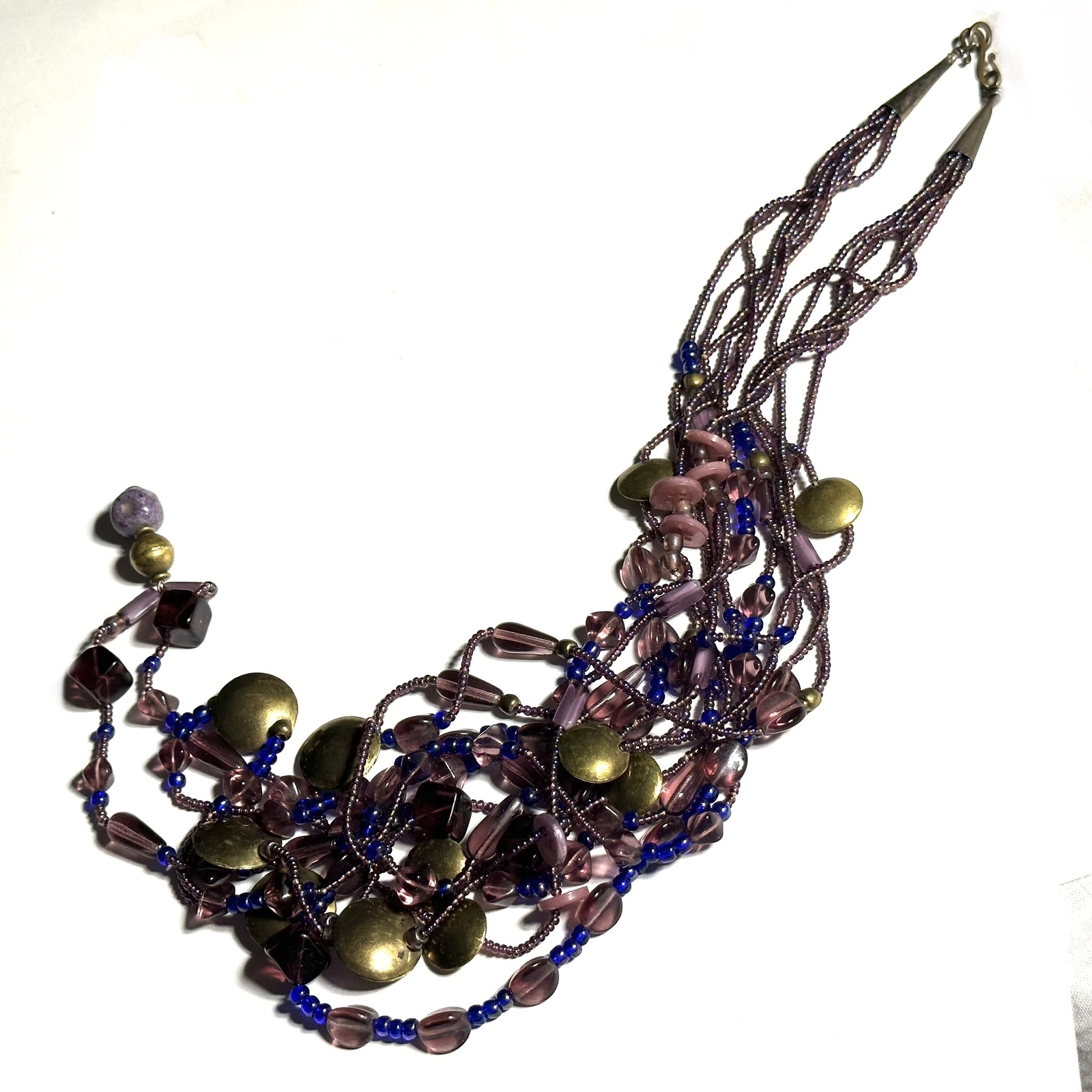 Dramatic Whimsigoth Statement Necklace Layered Be… - image 8