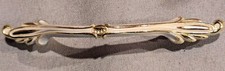 10 Vintage MCM Handles AJAX 989 SCOVILL CABINET DRAWER DOOR PULL GOLD WHITE New