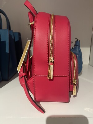 MICHAEL KORS JAYCEE XS MINI ZIP POCKET LEATHER BACKPACK 