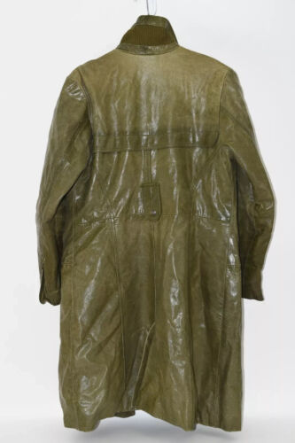 Superior New York Womens Dark Green Leather Trench Coat Size 2XL - Picture 2 of 3