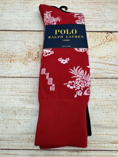 Polo Ralph Lauren Bearwaiian 2 Pair Dress Socks Men Size 10-13