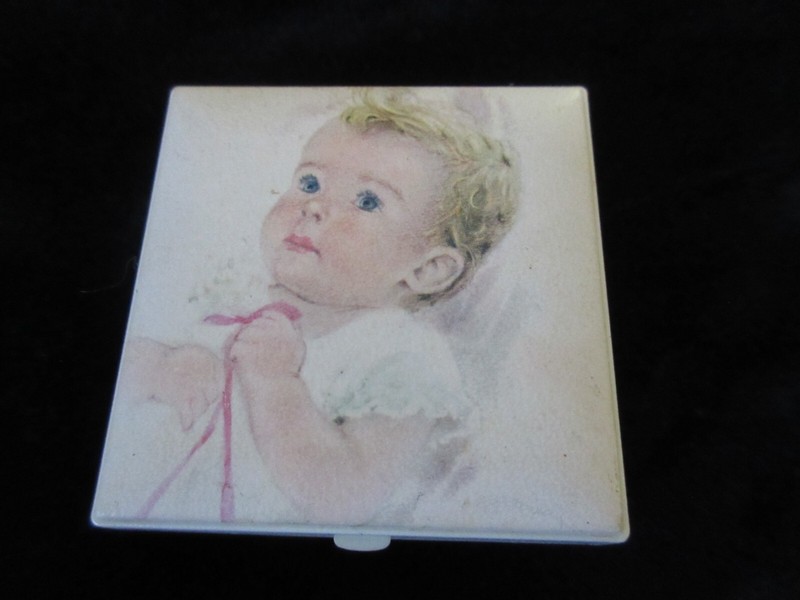 Baby Baptism/Christening Box/Vintage 1950's/Made in Italy/Lined/EXCELLENT!