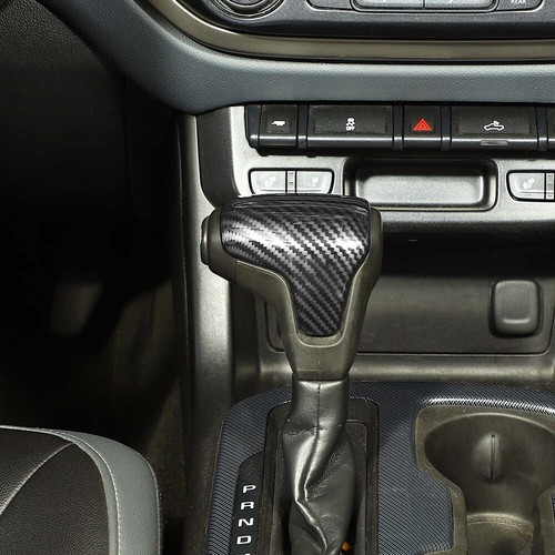 Center Interior Gear Shift Head Trim For Chevy Colorado 2014-2022 Carbon Fiber - Foto 11 di 23