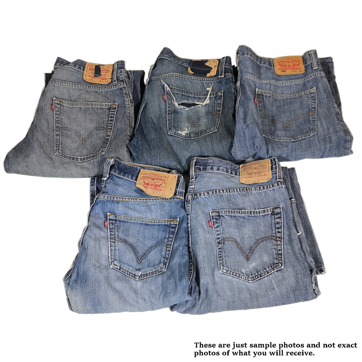 VINTAGE LEVIS JEANS GRADE C MENS W31 W32 W34 W36 W38 W40 -  DAMAGED/DISTRESSED