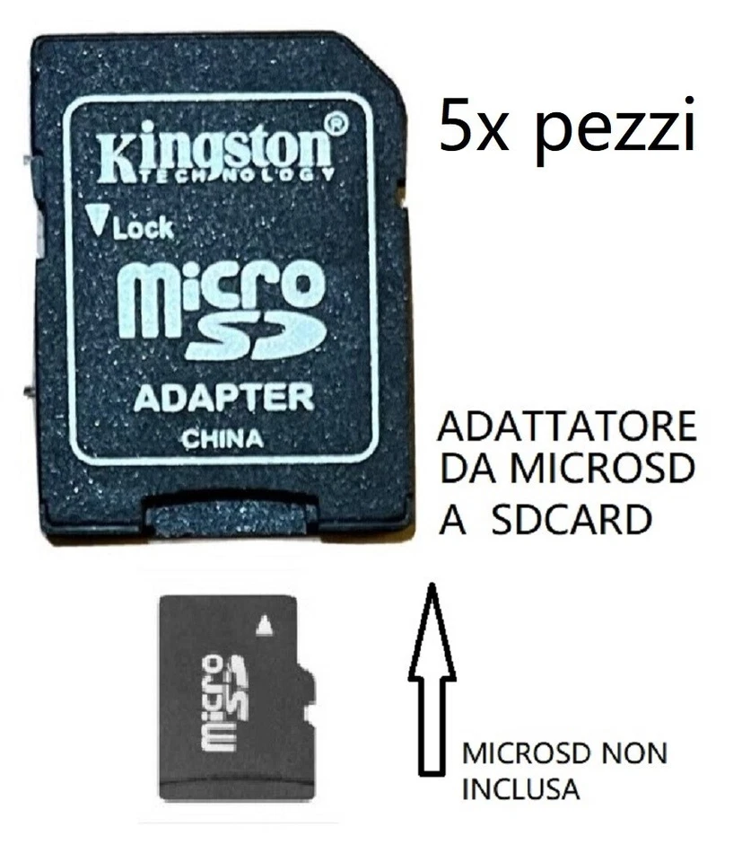 Adattatori scheda memoria da micro SD a Card SD KINGSTON fotocamere PC Nintendo - Immagine 2 di 2