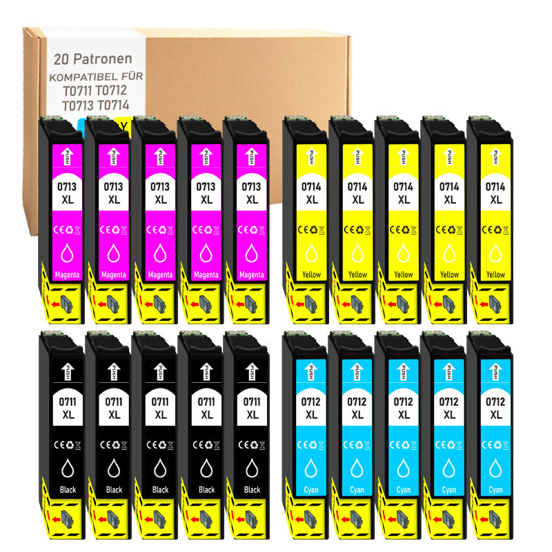 20 Tintenpatronen XL für Epson Stylus Office BX300F