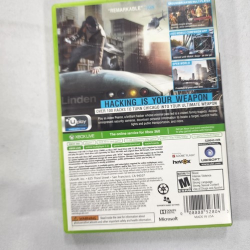Videojuegos Watch Dogs (Xbox 360, 2014) sin Manuel - Imagen 6 de 8