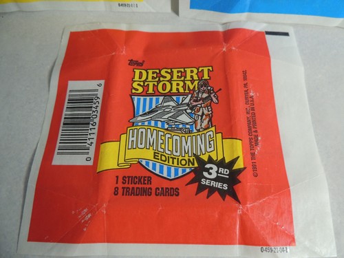 Topps Desert Storm Series 1, 2, 3 WRAPPERS ONLY - Lot of 3 - 1991 Wax Pack - Picture 4 of 5