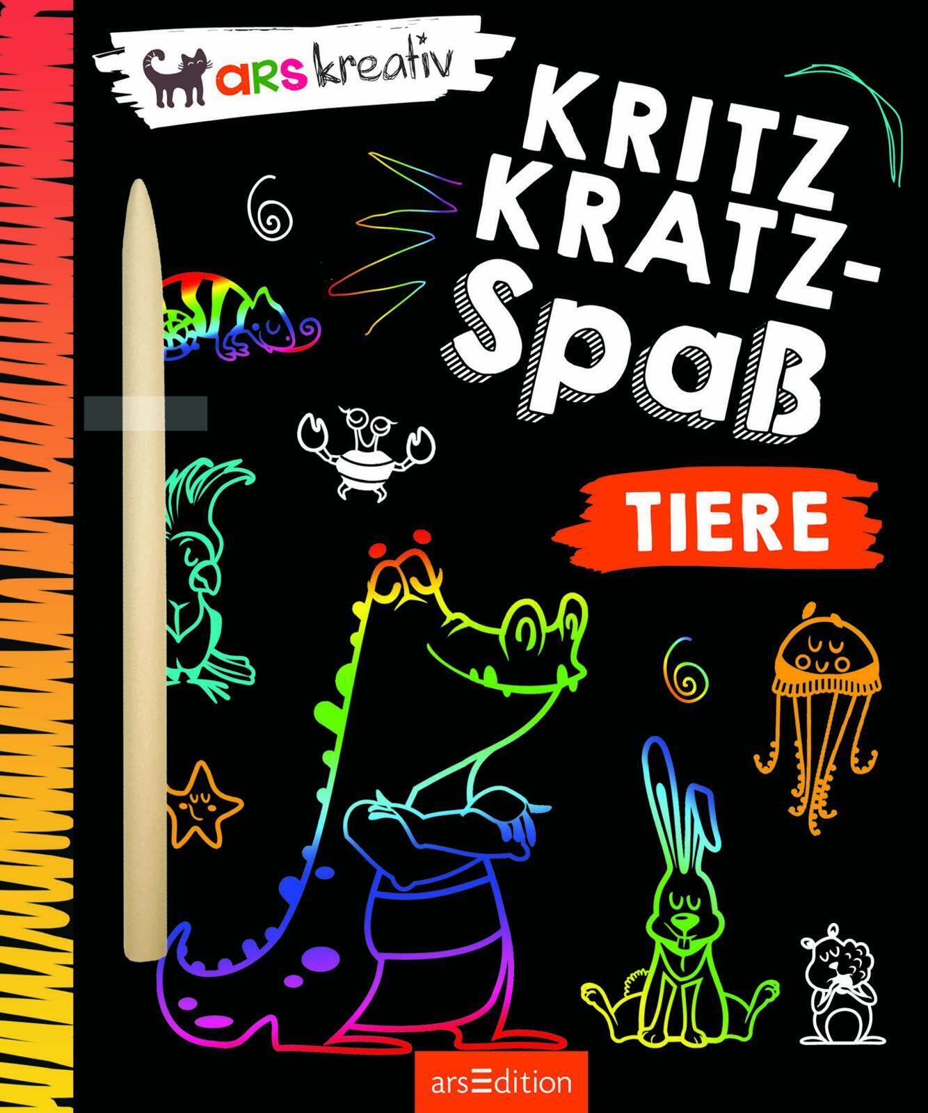 Thumbnail - Kritzkratz-spaß Tiere | Taschenbuch | Spiralbindung | 36 S. | Deutsch