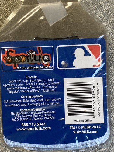 San Francisco Giants MLB The Sportula Classic Series - Grill Tailgating Neu 18,5" - Bild 4 von 5