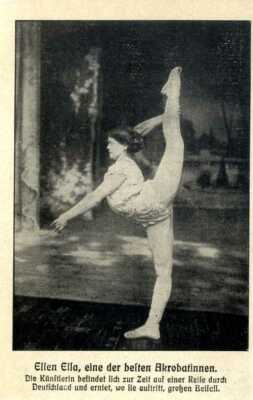 Ellen Ella eine der besten Künstler-Akrobatinnen Deutschland-Tour von 1910
