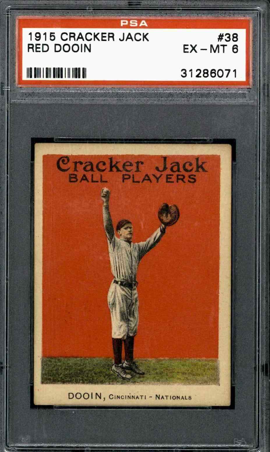 1915 Cracker Jack #38 Red Dooin - PSA 6
