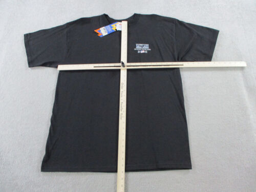 VINTAGE 2002 Salt Lake City Olympics Shirt Adult XL Black Flag Print Winter Game - Picture 7 of 10