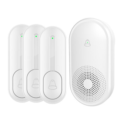 3 Call Buttons + 1 Music Ringer Receiver, Home Wireless Doorbell Set ...