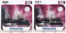 4x Philips 9005 + H11 Vision Plus +60% More Light Upgrade Super Bright Bulb 65W