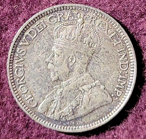 1917-C NEWFOUNDLAND CANADA 10 cent silver - Solid AU stk#k907 - Picture 3 of 5