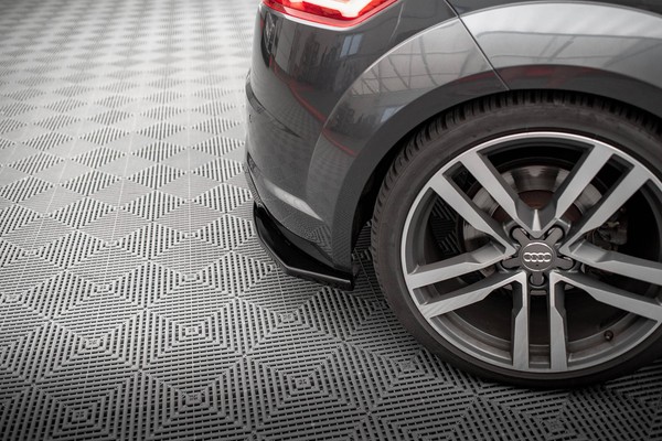 Heckansatz Flaps Diffusor V.2 FüR Audi TT S-Line 8S Schwarz HeckschüRze-image
