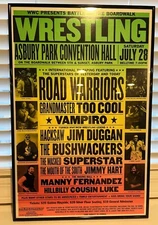 WWC Original Wrestling Poster in Custom 26"x17" Glass & Metal Frame
