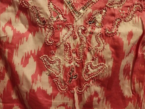 NEW Brooks Brothers Women's 3/4 Sleeve Beaded V Neck Popover Tunic Top Pink XXS - Picture 4 of 10