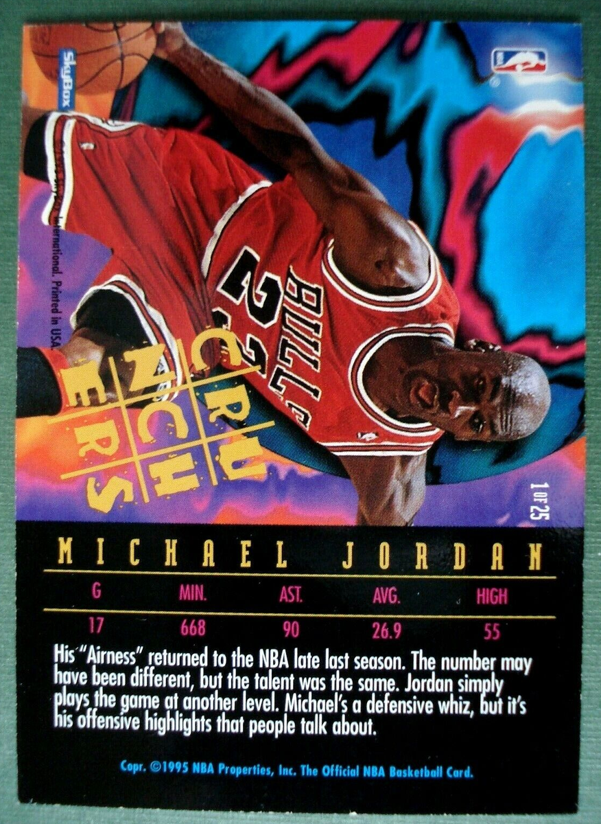 1995 Michael Jordan Skybox NBA Hoops Number Crunchers Insert 1995 Michael Jordan Skybox NBA Hoops Number Crunchers Insert