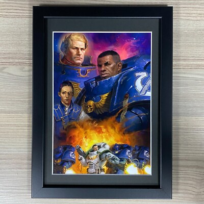 Ultramarines Gerahmte Kunst Space Marines Warhammer 40,000 40K Roboute Guilliman