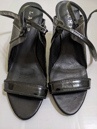 L.A.M.B. Bambi Gwen Stefani Heels Sandals Shoes Size 7.5 7 1/2 Leather Strappy - Picture 3 of 11