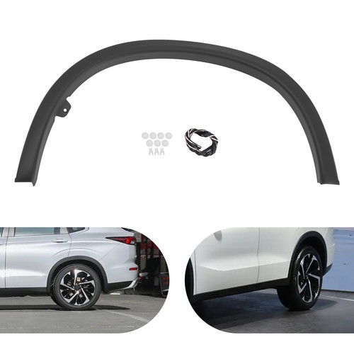 Black Left Rear Side Flare Molding Trim For Mitsubishi Outlander Sport 2020-2023
