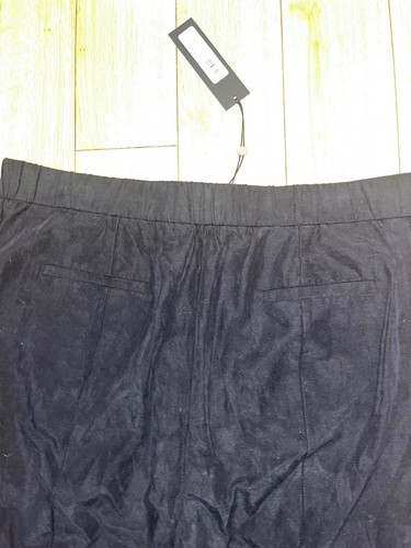 Designer Kobi Halperin black elastic waist causual zip front black pants $298 ne - Picture 4 of 6