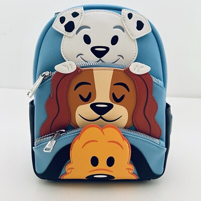 Loungefly Disney Parks Dogs Blue Figural Mini Backpack Bag Rolly