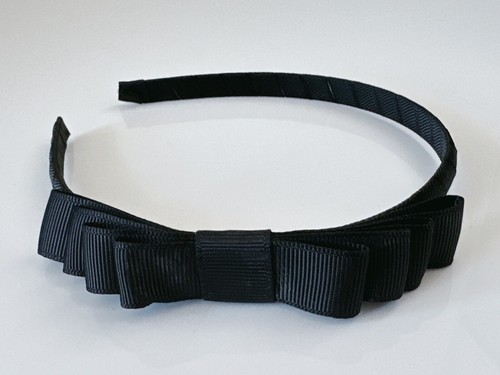Girl Children School Grosgrain 3 Layers Bow Ribbon Hair Headband Head Band Hoop - Picture 9 of 22