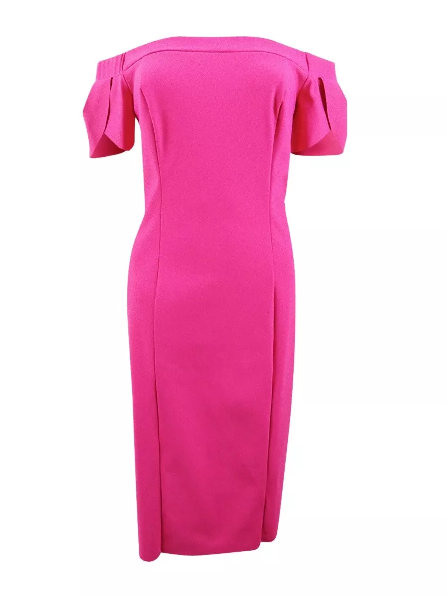 Alex evenings off the shoulder hotsell sheath dress