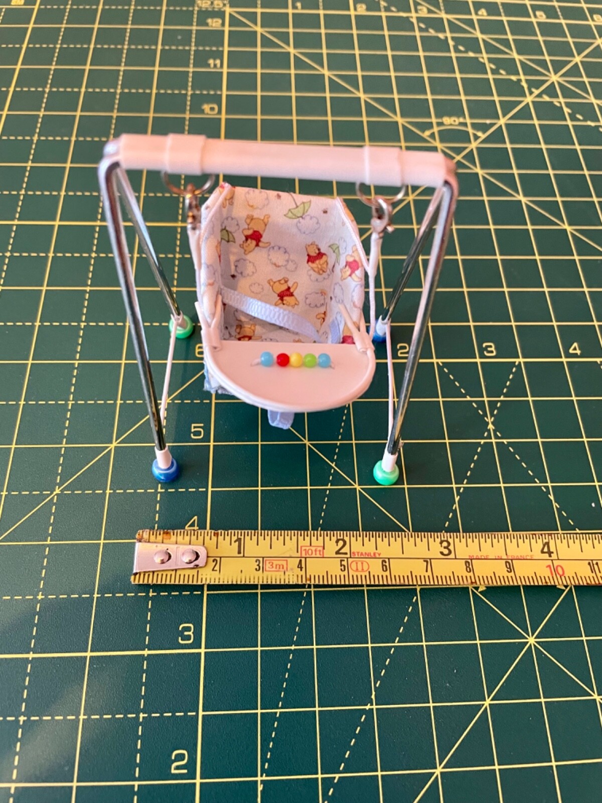 Baby High Chair Swing, Handmade,1/6 Scale fits Barbie Sized Doll House