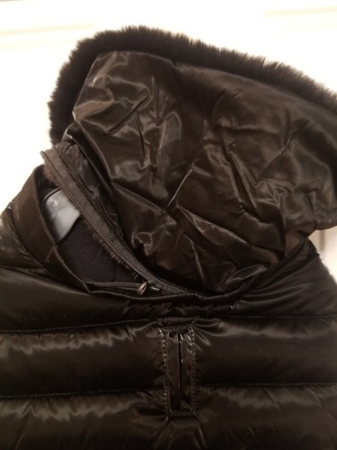 Pajar Pup MEDIUM Dog Jacket Quilted Fleece Lined Faux Fur Tessa Black - Picture 7 of 13
