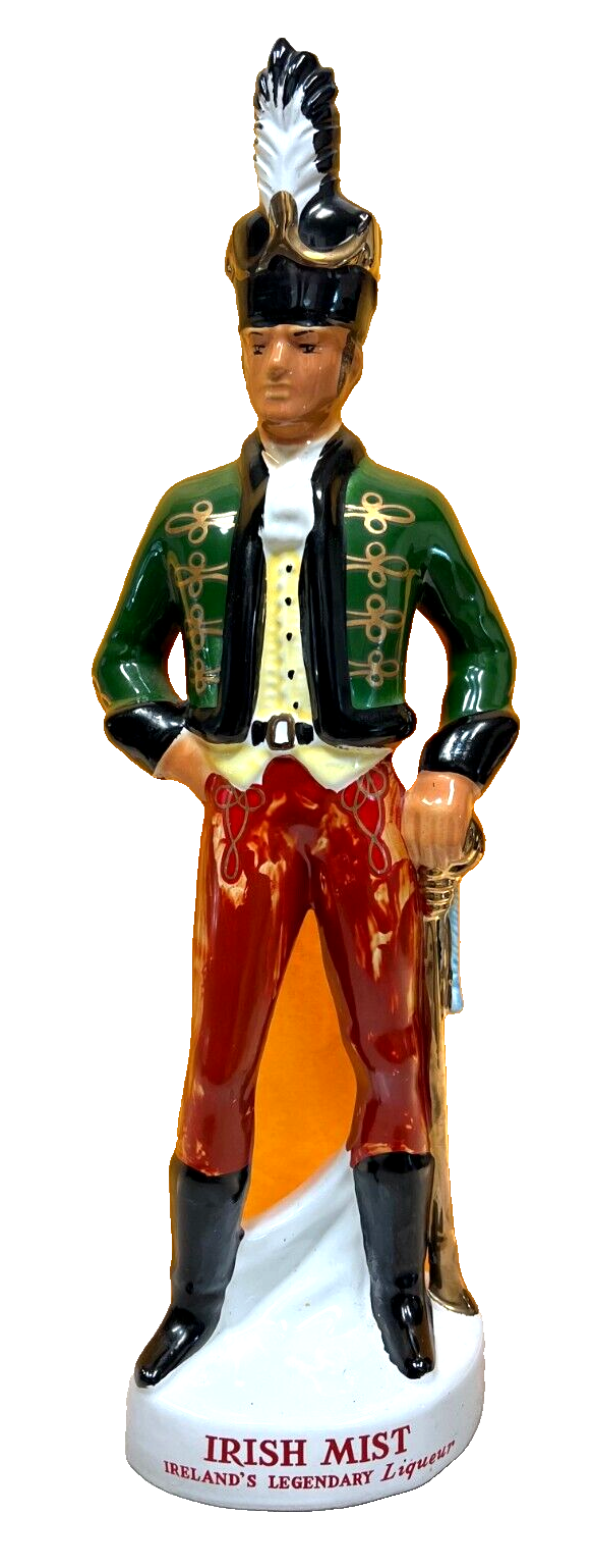 Vintage Irish Mist Decanter Soldier Legendary Liqueur 19 inches high