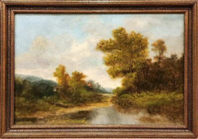 アート・デザイン・音楽 James Northcote, History Painting JAMES NORTHCOTE (1822-1904) - Large 1860's River Landscape
