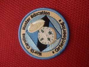 NC Hunter Education Orienteering Patch with compass