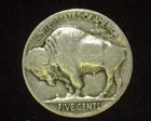 1917-D BUFFALO NICKEL 5 CENTS GOOD ~T29