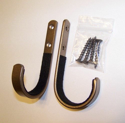 2pcs Stainless Steel Gun Holder Gun Hook Felt Lining Gun Wall Mount Storage Rack - Picture 6 of 9