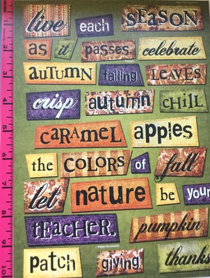 scrapbook stickers large sheet words phrases fall ebay