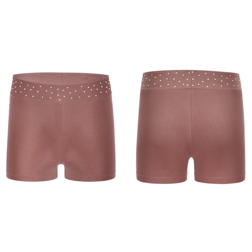 Kids Girls Shorts Sparkly Activewear Ballet Bottoms Dance Dancewear Rhinestones - Picture 37 of 83